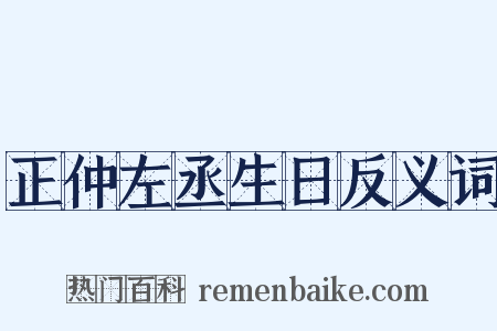 正仲左丞生日反义词是什么意思的图片